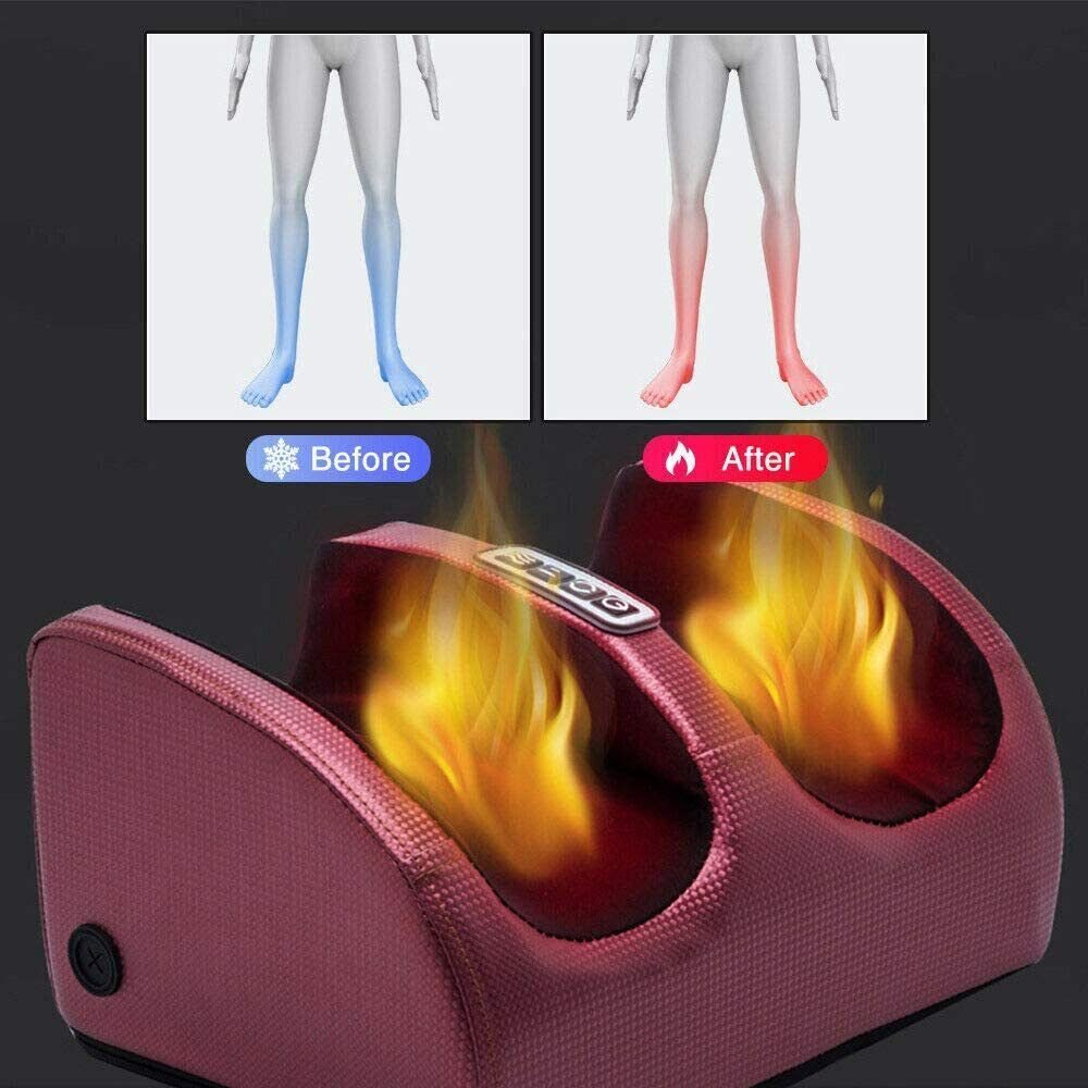 Portable Heated Foot Massager with Timer and for Relaxing Therapy for Fatigue Relief & Blood Circulation