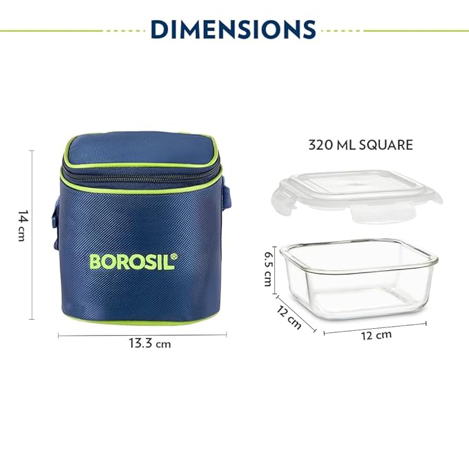 Lunch Box with Blue Carry Bag