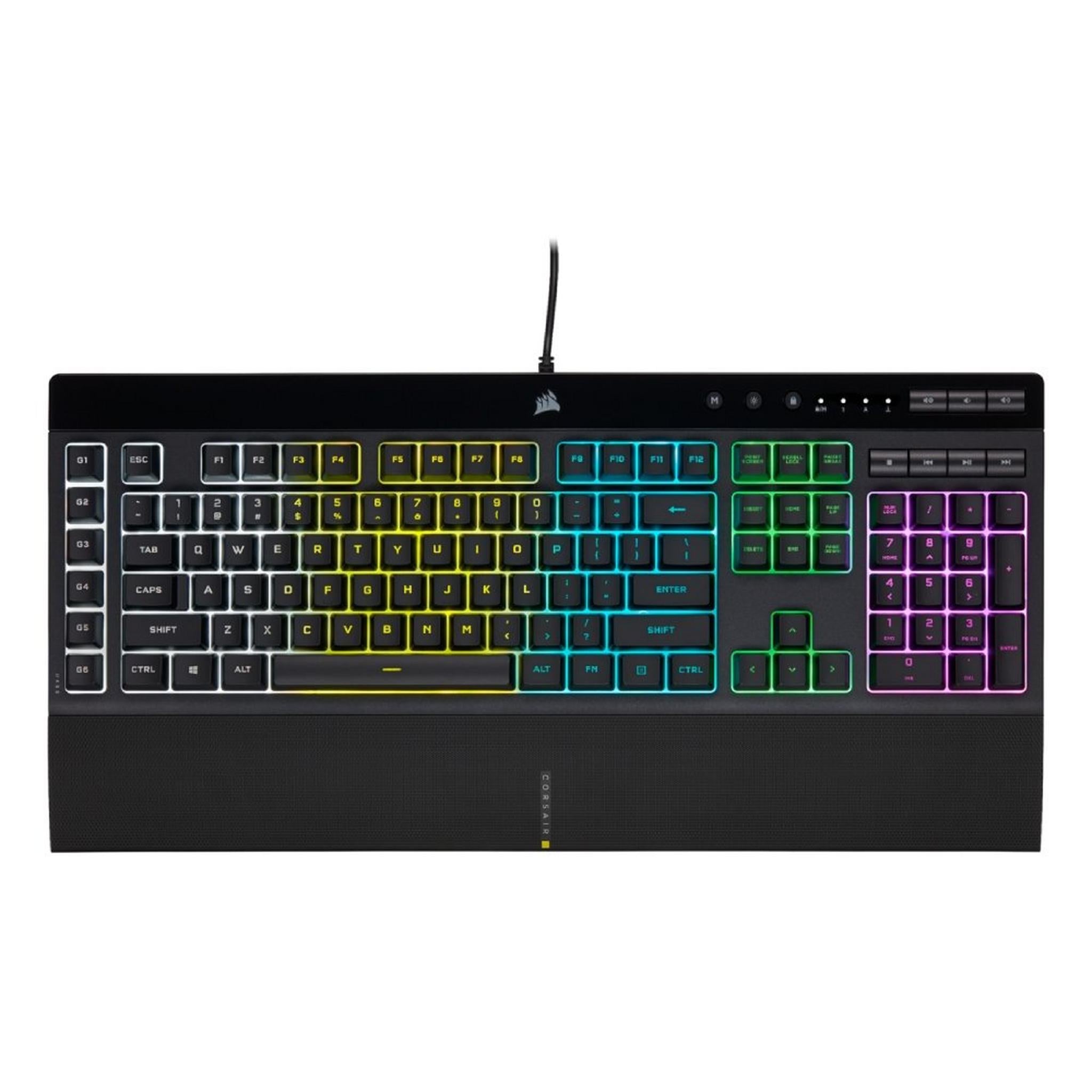 CORSAIR ICUE K55 PRO RGB Wired Gaming Keyboard - Black