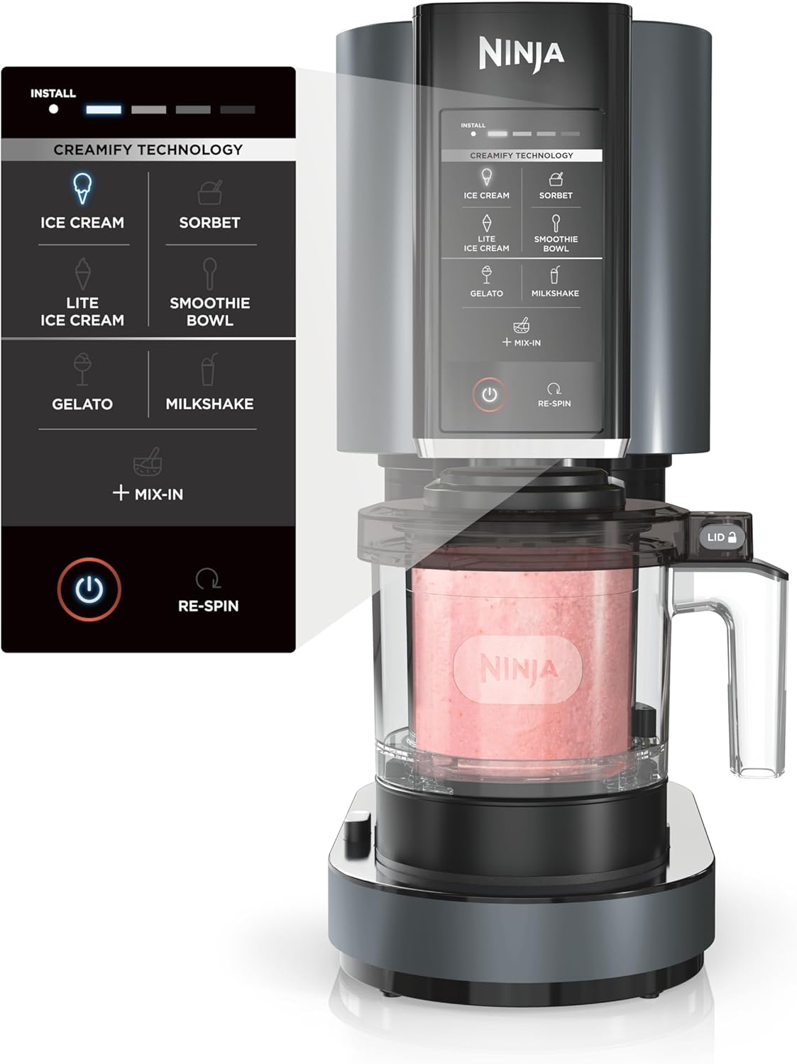 Ninja NC299AMZ CREAMi Ice Cream Maker, for Gelato, Mix-ins, Milkshakes, Sorbet, Smoothie Bowls & Mor