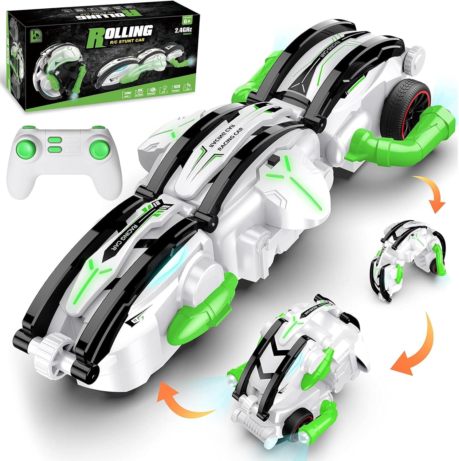 2.4G 6 fun R/C car w/ light w/ 7.4V 600mA li battery + USB