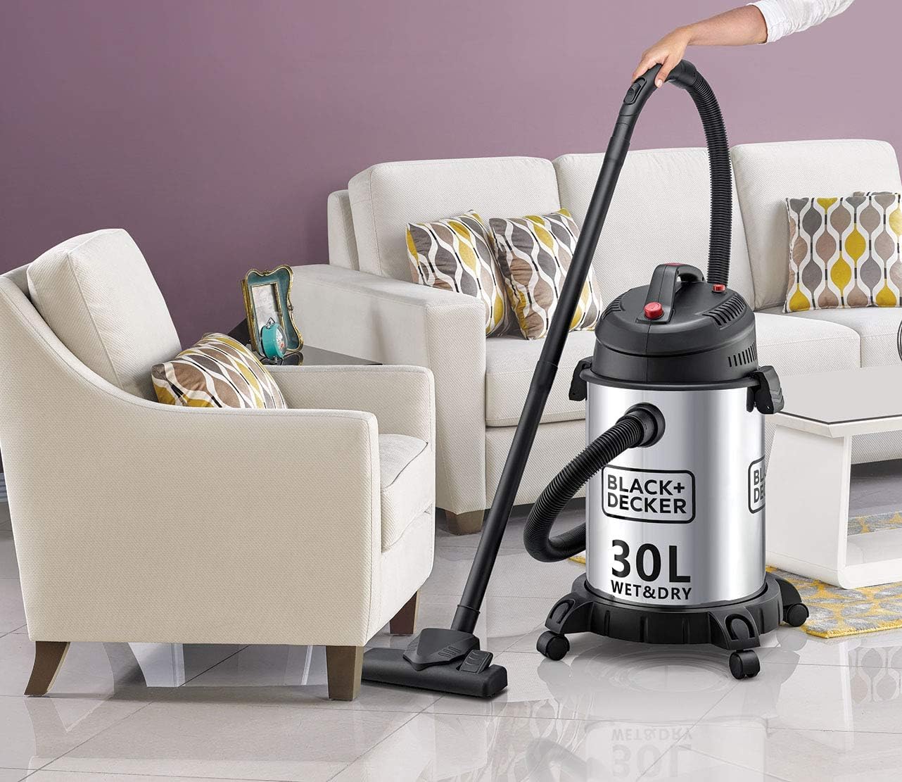 30L Wet & Dry Drum Vaccum Cleaner 1610W (Stainless Steel Tank)