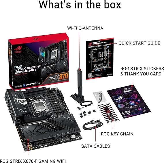 ASUS ROG STRIX X870-F GAMING WIFI DDR5 Motherboard - Black