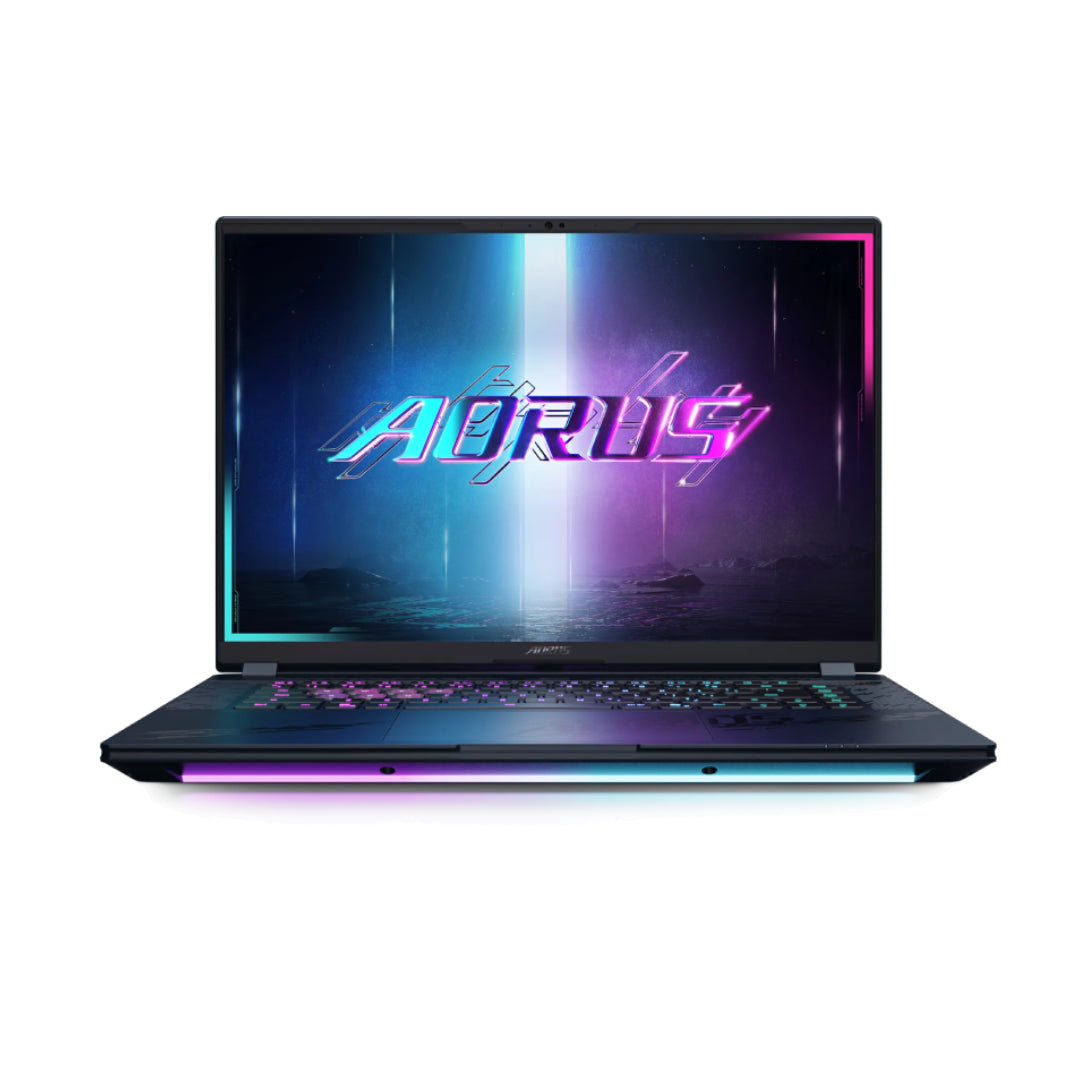 لابتوب الألعاب GIGABYTE AORUS Master 16 AM6H | معالج Ryzen 9 7945HX | بطاقة رسومات RTX 5090 | سعة 32 جيجابايت | قرص SSD سعة 1 تيرابايت | شاشة 16 بوصة QHD | نظام تشغيل Windows 11 Pro
