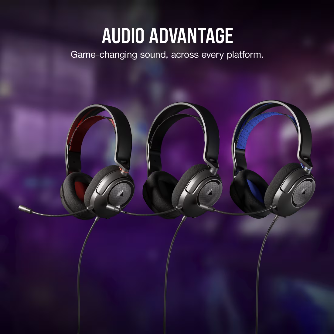 سماعة الألعاب السلكية متعددة المنصات CORSAIR HS35 v2 (الاتحاد الأوروبي) - كربون