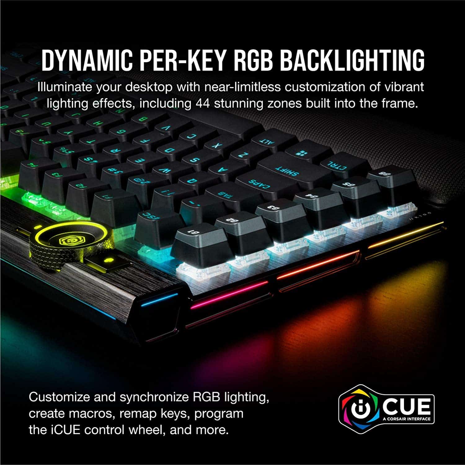 CORSAIR K100 RGB Wired Mechanical Gaming Keyboard - Black