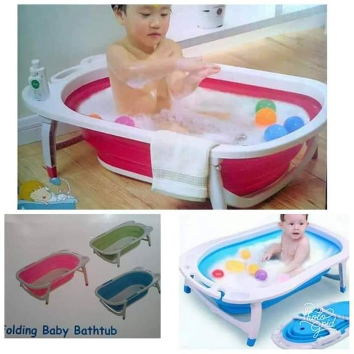Portable Baby Bath Tub with Non-Slip Design and Extra Leg Space