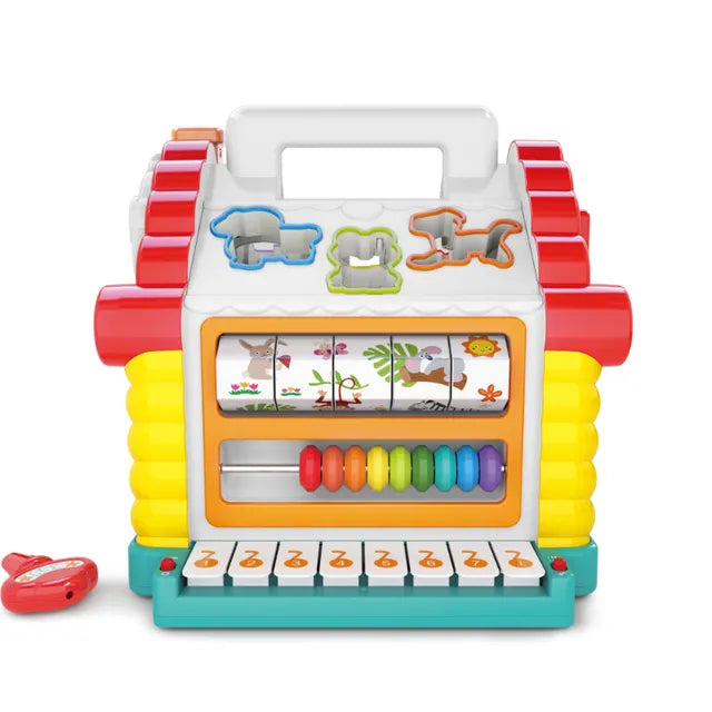 Hola Activity House Shape Sorter with Music/Light/Cubic Block