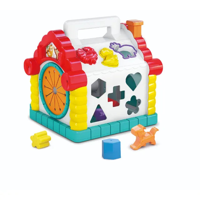 Hola Activity House Shape Sorter with Music/Light/Cubic Block