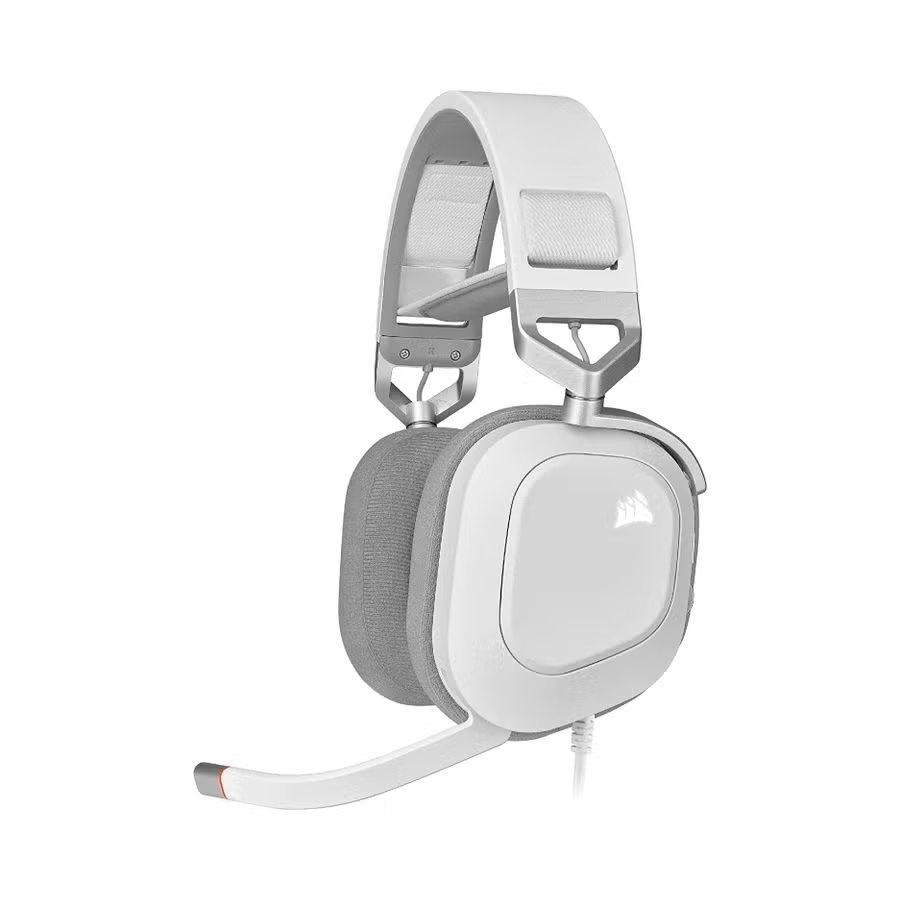CORSAIR HS80 RGB Wired Gaming Headset - White