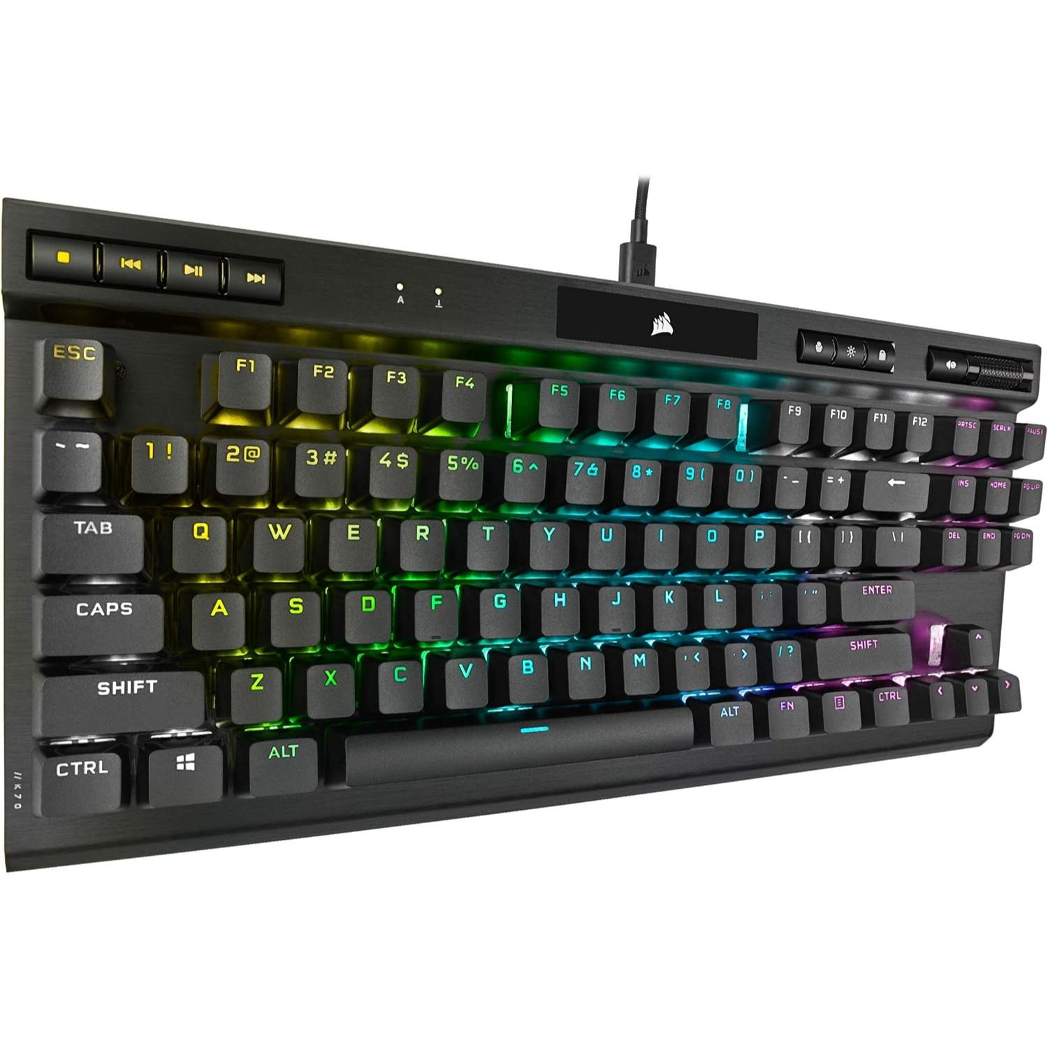 CORSAIR ICUE K70 RGB Wired TKL Champion Series Mechanical Gaming Keyboard - Black