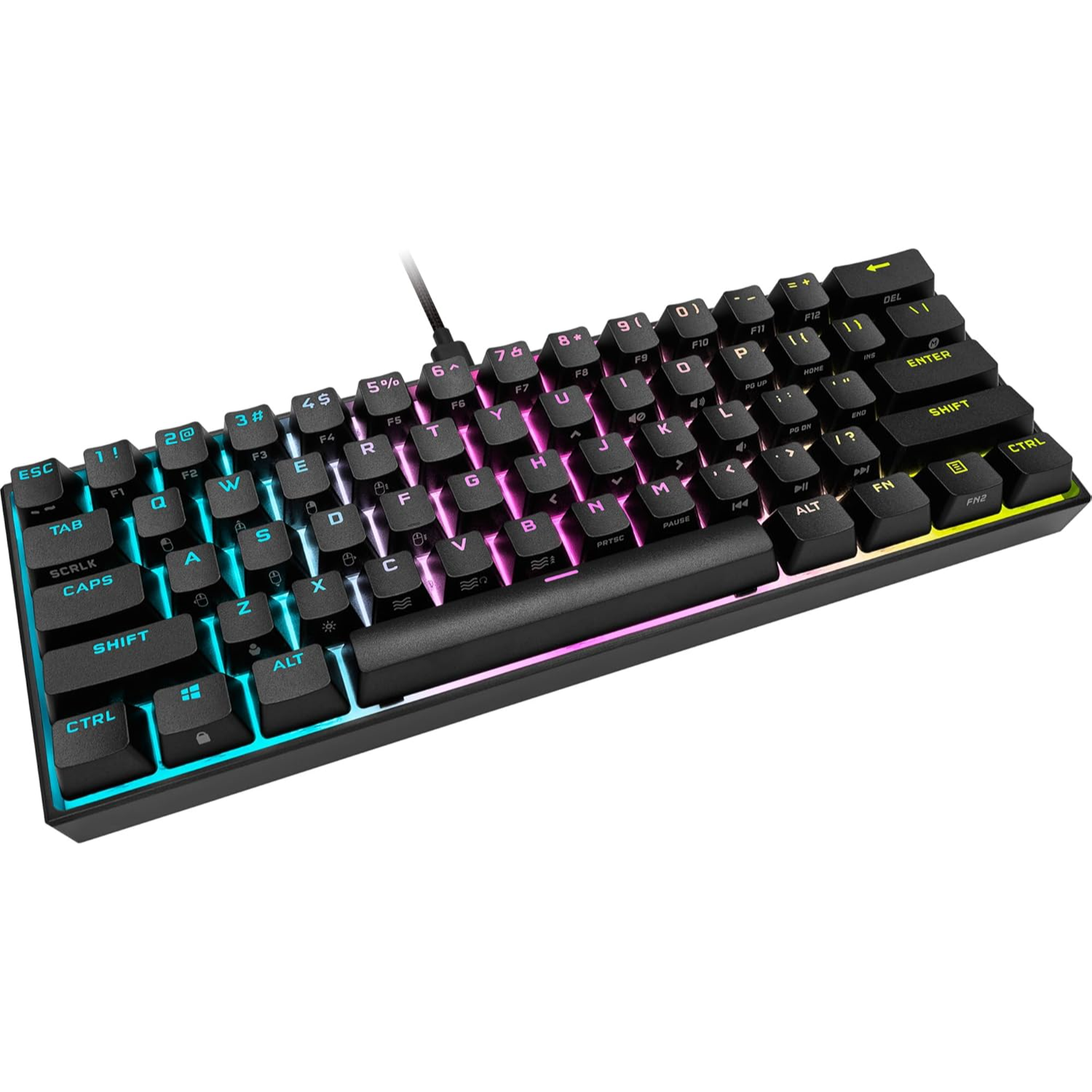 CORSAIR K65 MINI RGB Wired MX Red Mechanical Keyboard - Black