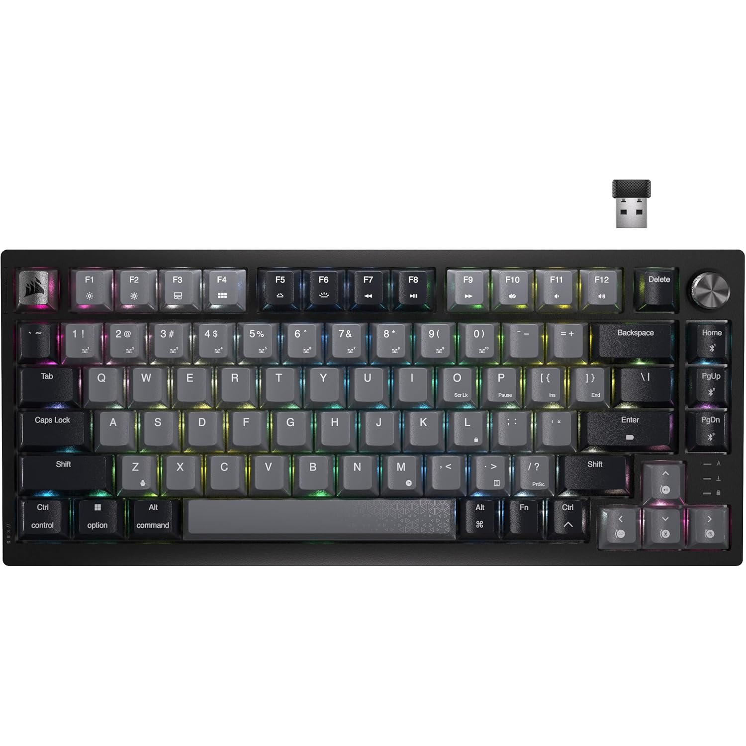 CORSAIR K65 PLUS WIRELESS 75% RGB Mechanical Gaming Keyboard - Black