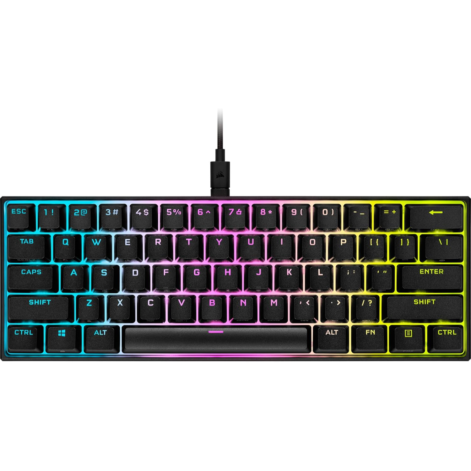 CORSAIR K65 MINI RGB Wired MX Red Mechanical Keyboard - Black