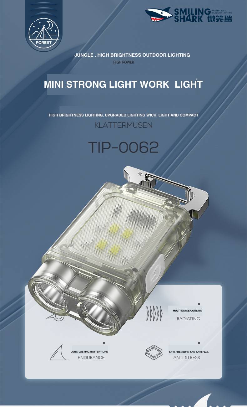Multipurpose LED Light Keychain for Outdoor with Magnet & Bottle Opener