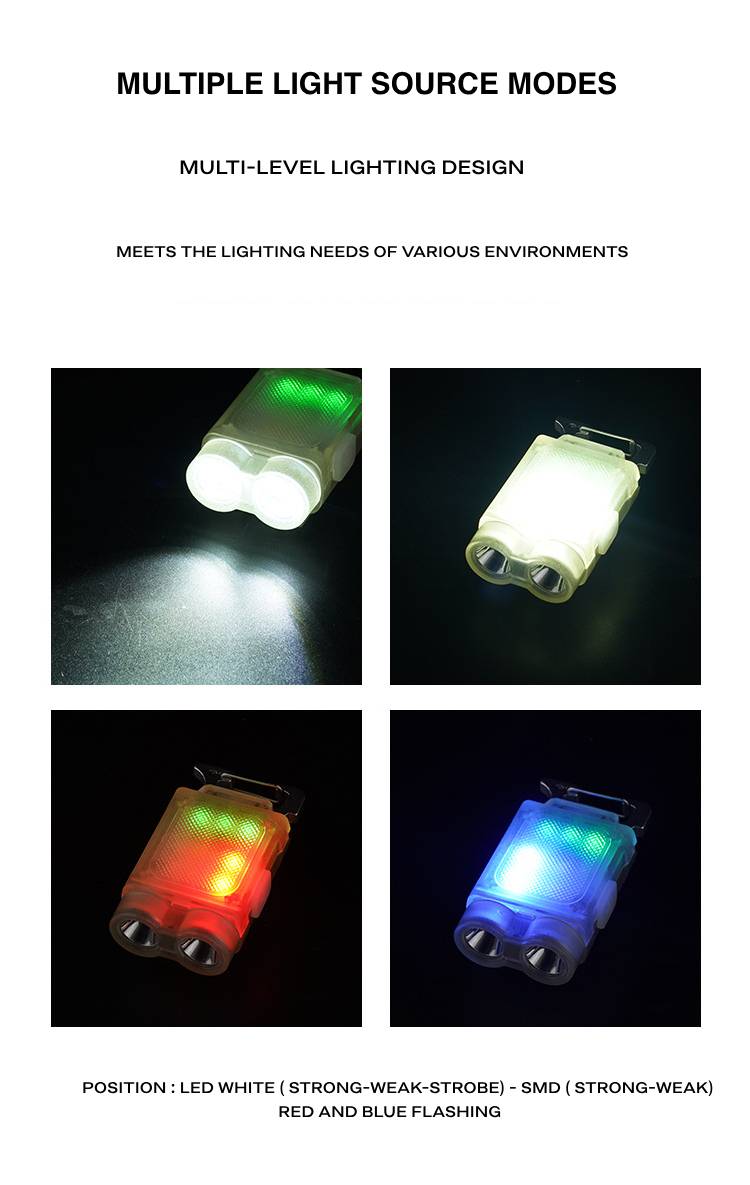 Multipurpose LED Light Keychain for Outdoor with Magnet & Bottle Opener
