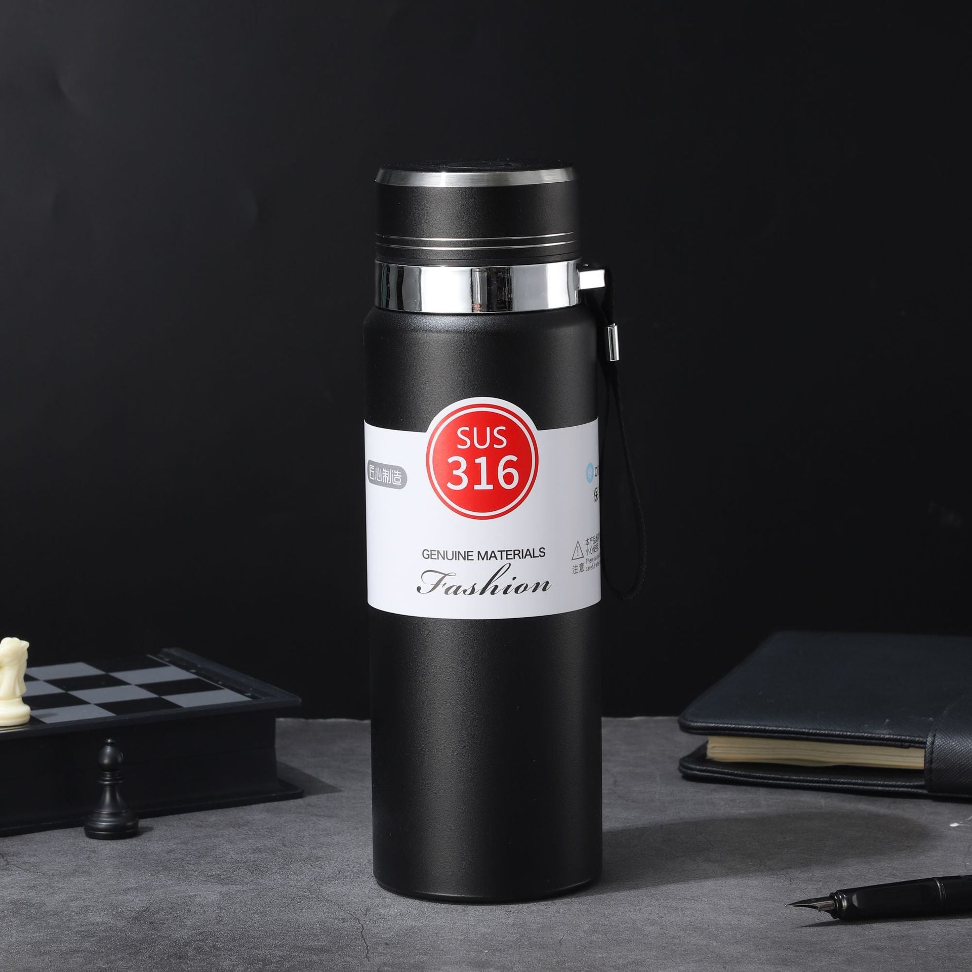 Elegant SUS 316 Stainless Steel Vacuum Insulated Thermos Bottle with Tea Infuser & Leak-Proof Lid – Travel Flask for Hot & Cold Drinks 800ml