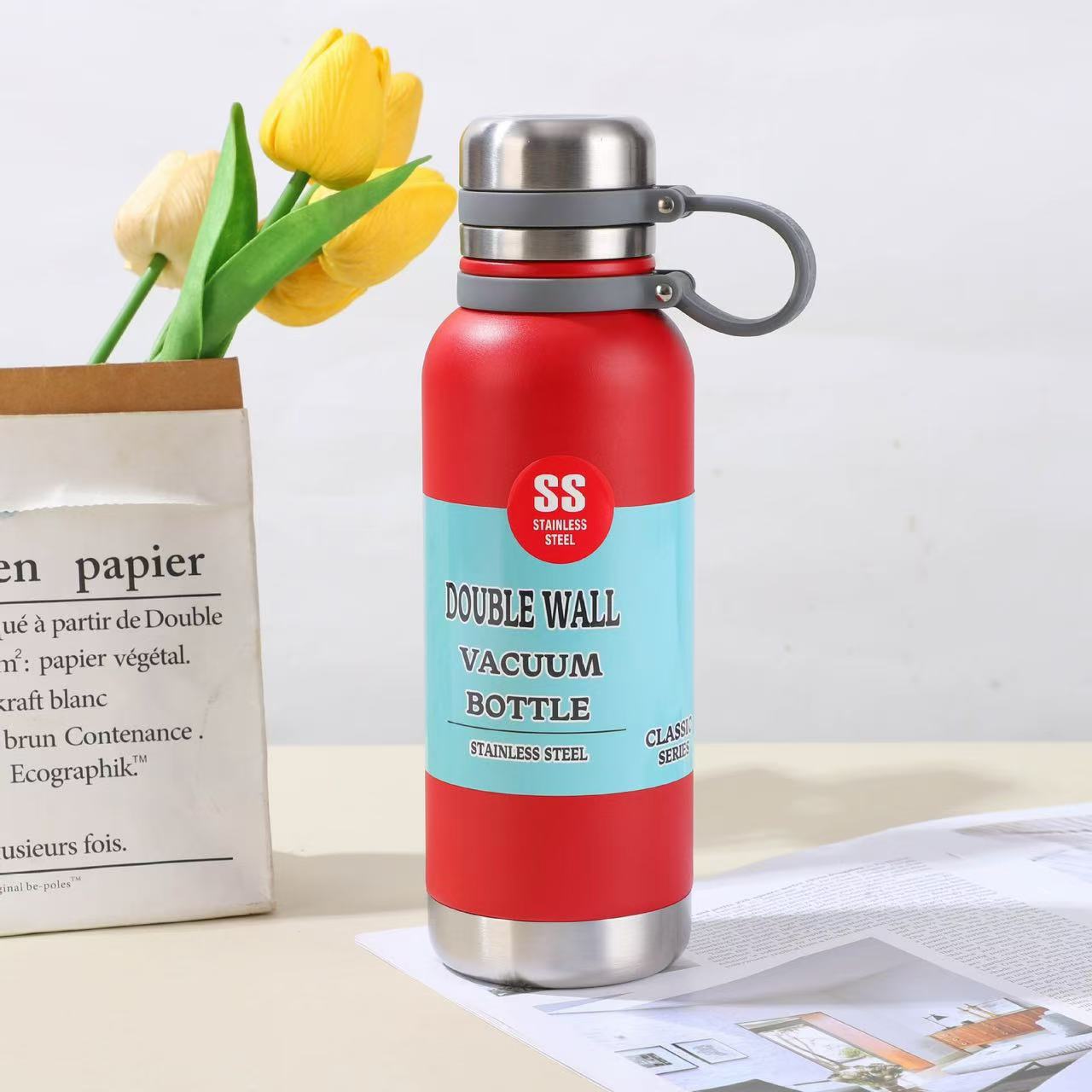 Double Wall St. Steel Vacuum Sports Bottle for Hot & Cold Drinks – 750ml