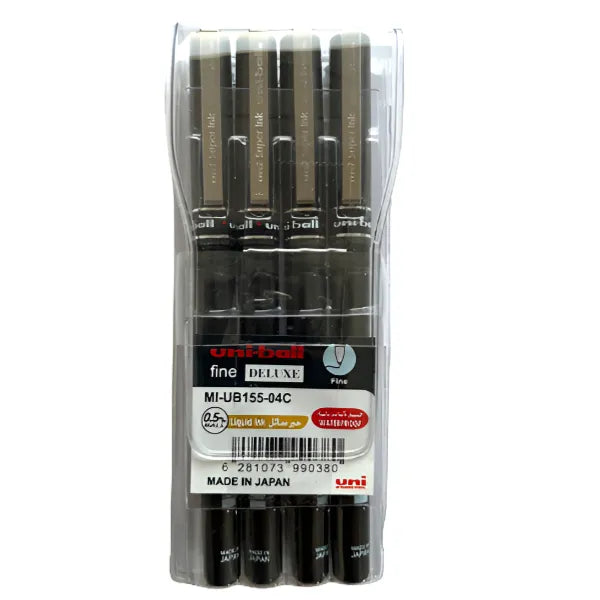 قلم Uniball Delux 0.5 مم 4 قطع