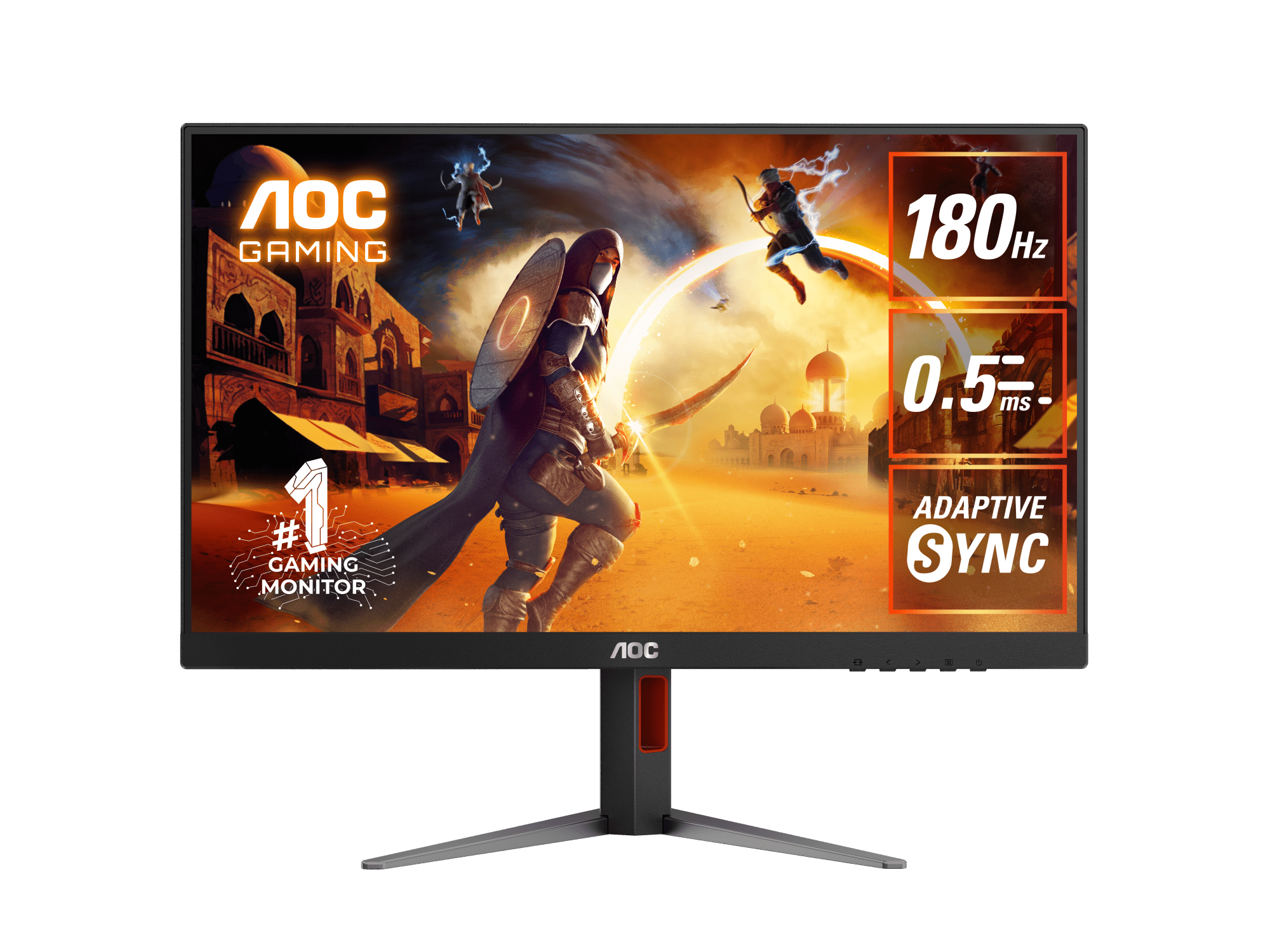AOC Q27G4N 27 Inch 180Hz QHD HDMI 2.0 0.5ms Gaming Monitor - Black