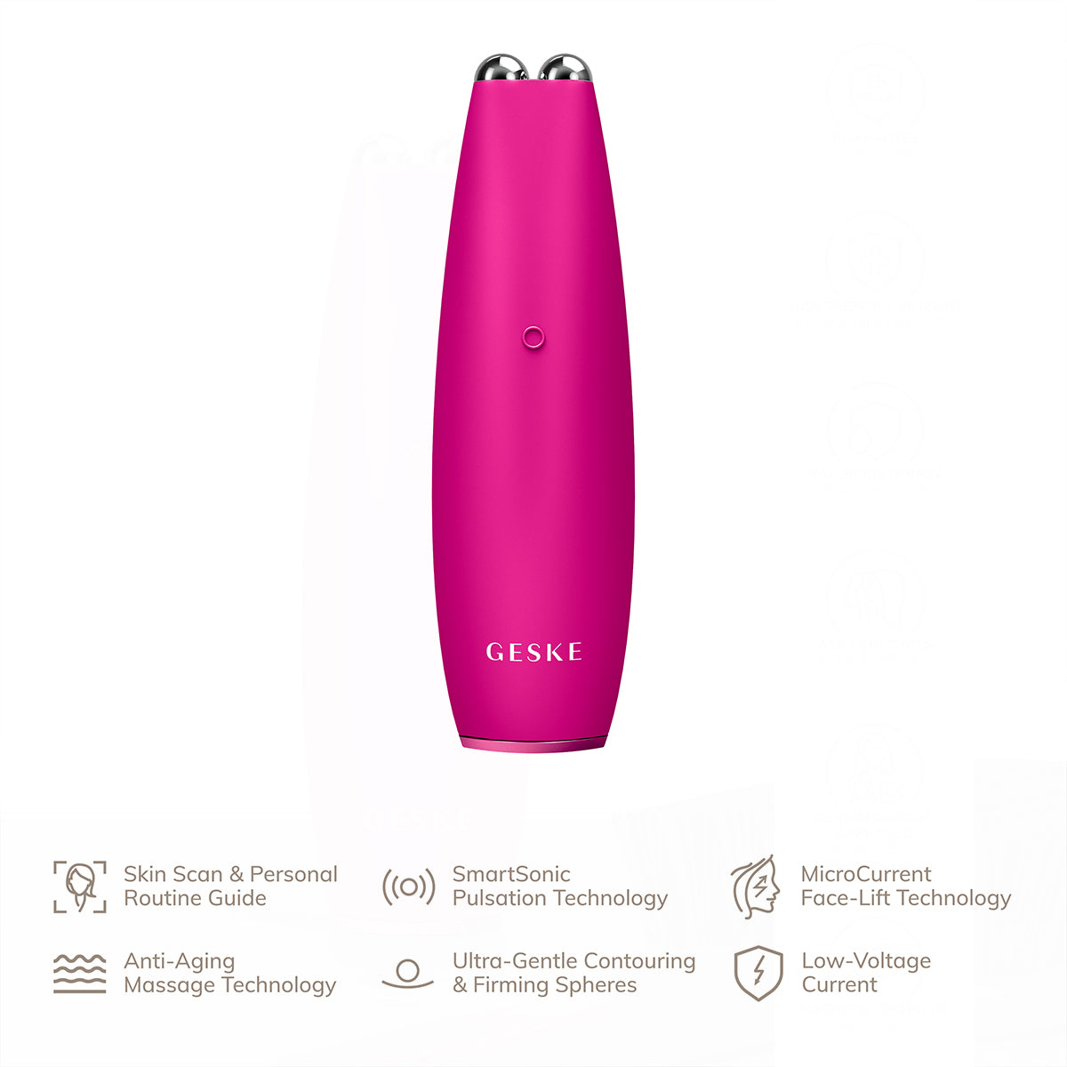 Face Care - MicroCurrent Face Lift Pen - 6 in 1 - Magenta