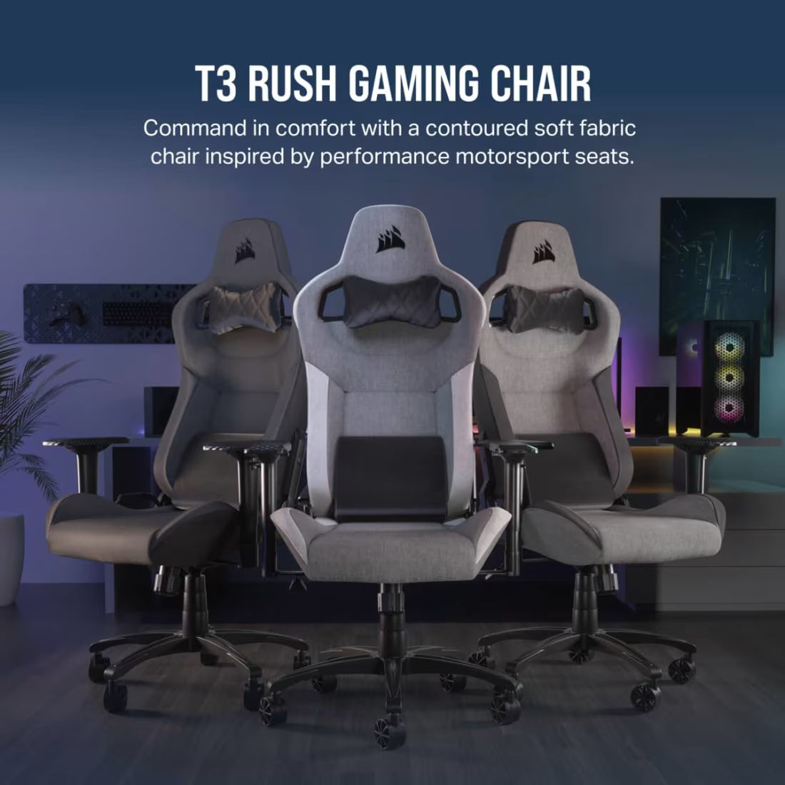 CORSAIR T3 RUSH Fabric Gaming Chair (2023)