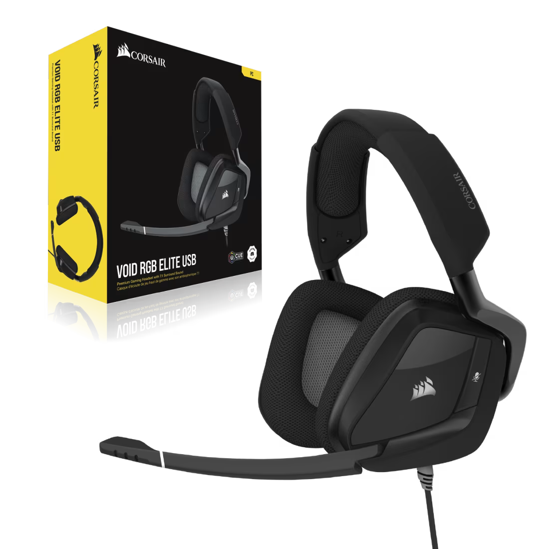 Corsair VOID RGB ELITE USB Premium Gaming Headset — Carbon (EU)