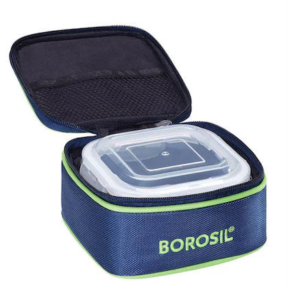 Lunch Box with Blue Carry Bag
