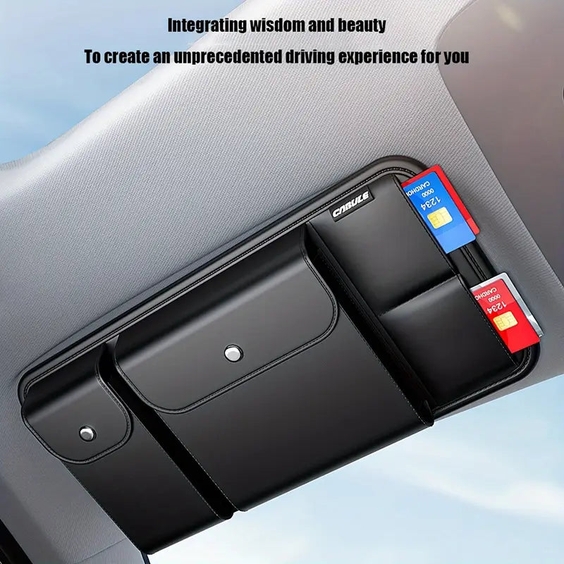 Multi-functional car storage sunshade board
