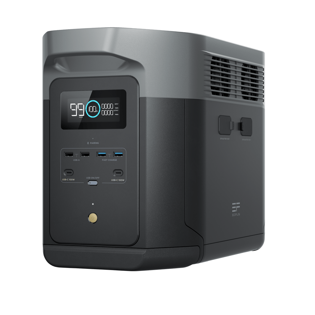 EcoFlow DELTA 2 Max Portable Power Station 2084Wh capacity, 2400W rated output, X-Boost up to 3100W