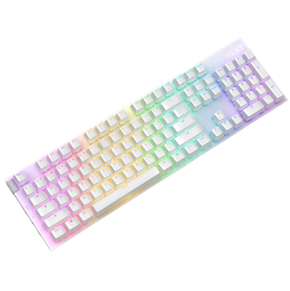 NZXT Function 2 Wired Optical Gaming Keyboard - White