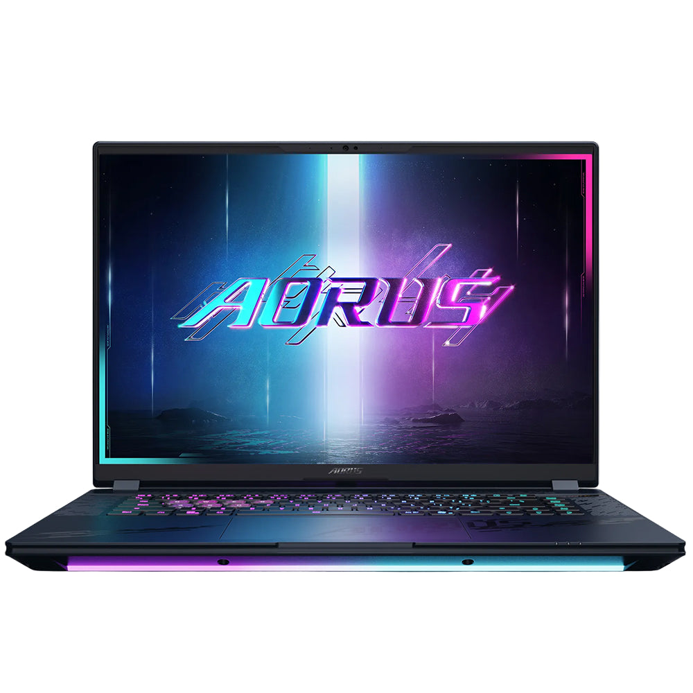 لابتوب الألعاب GIGABYTE AORUS Master 16 AM6H | معالج Ryzen 9 7945HX | بطاقة رسومات RTX 5080 | سعة 32 جيجابايت | قرص SSD سعة 1 تيرابايت | شاشة 16 بوصة QHD | نظام تشغيل Windows 11 Pro