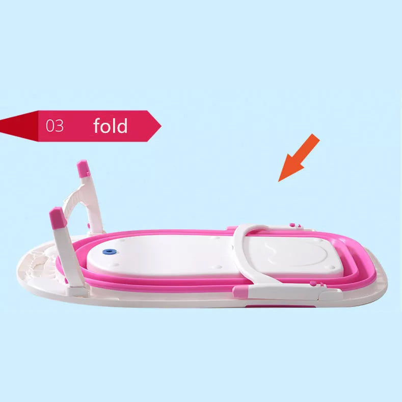 Portable Baby Bath Tub with Non-Slip Design and Extra Leg Space
