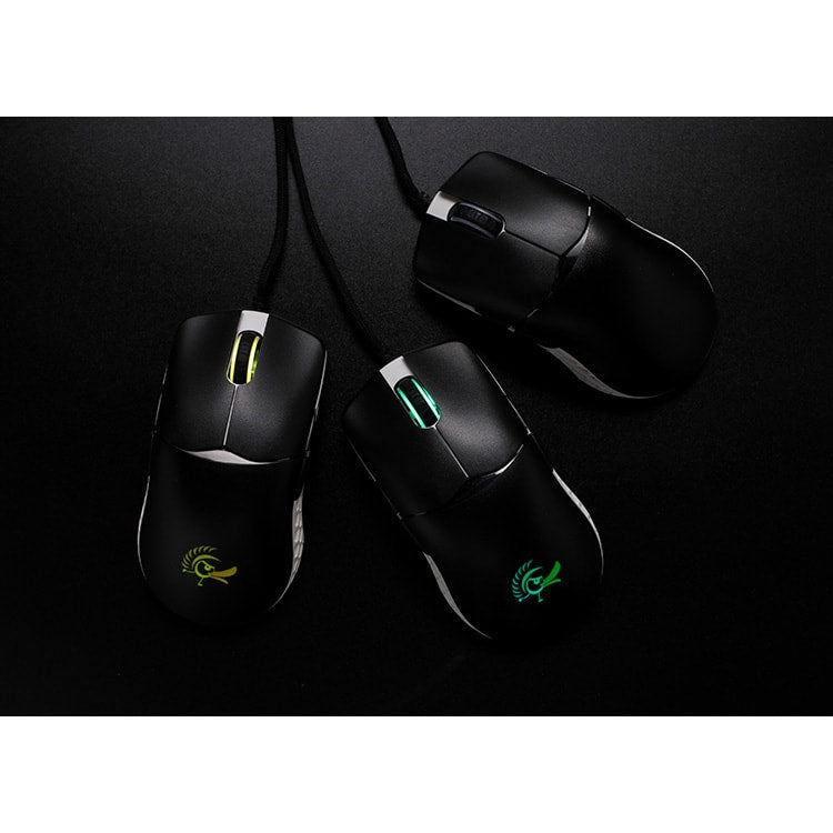 DUCKY FEATHER RGB Wired Hauno Switches Gaming Mouse - Black