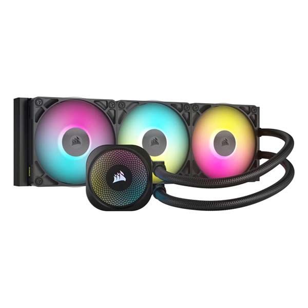 CORSAIR iCUE LINK TITAN 360 RX LCD Liquid CPU Cooler - Black