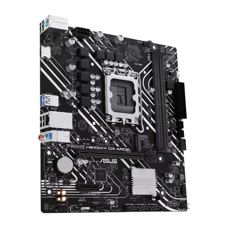 ASUS PRIME H610M-K DDR4 ARGB Motherboard - Black