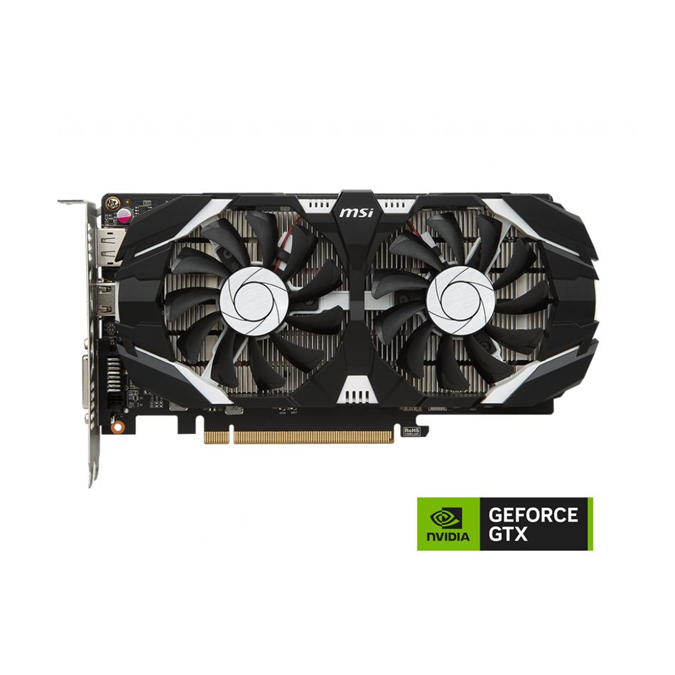 MSI GeForce GTX 1050 Ti 4GB OCV1 Graphics Card Black