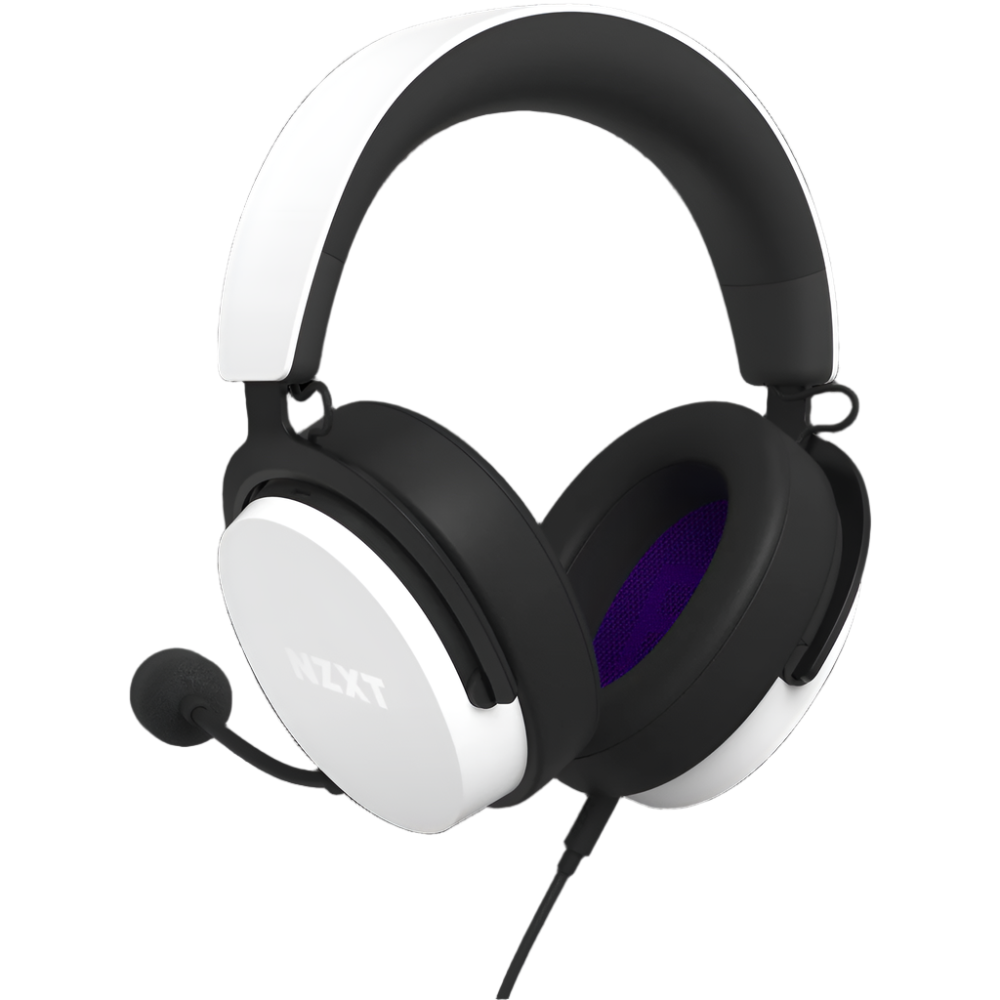 NZXT Wired Closed Back 40mm V2 Headset - White