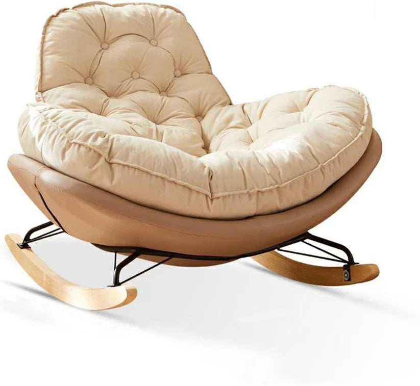 Glider Chair with Cushioned Back and Armrests