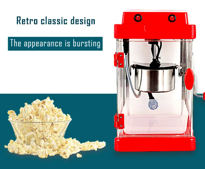 Retro Movie Theatre Style Popcorn Popper Machine