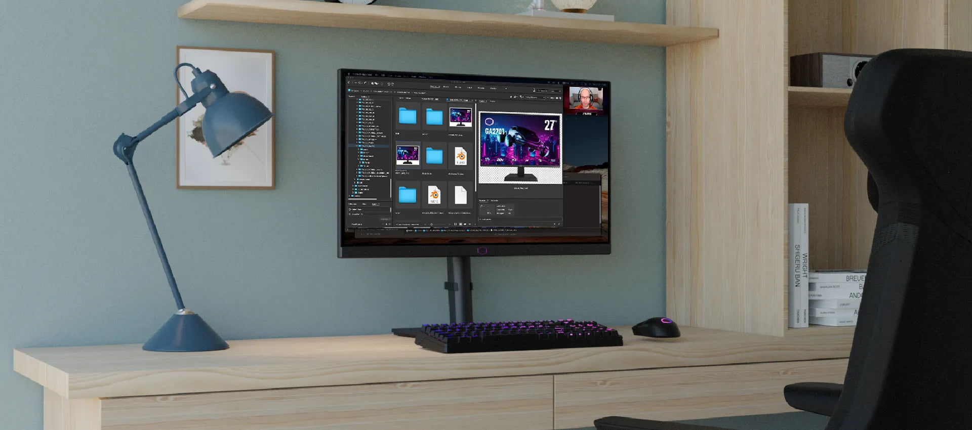 شاشة ألعاب كولر ماستر GM2711S مقاس 27 بوصة بدقة 2K QHD IPS وتردد 180 هرتز - أسود