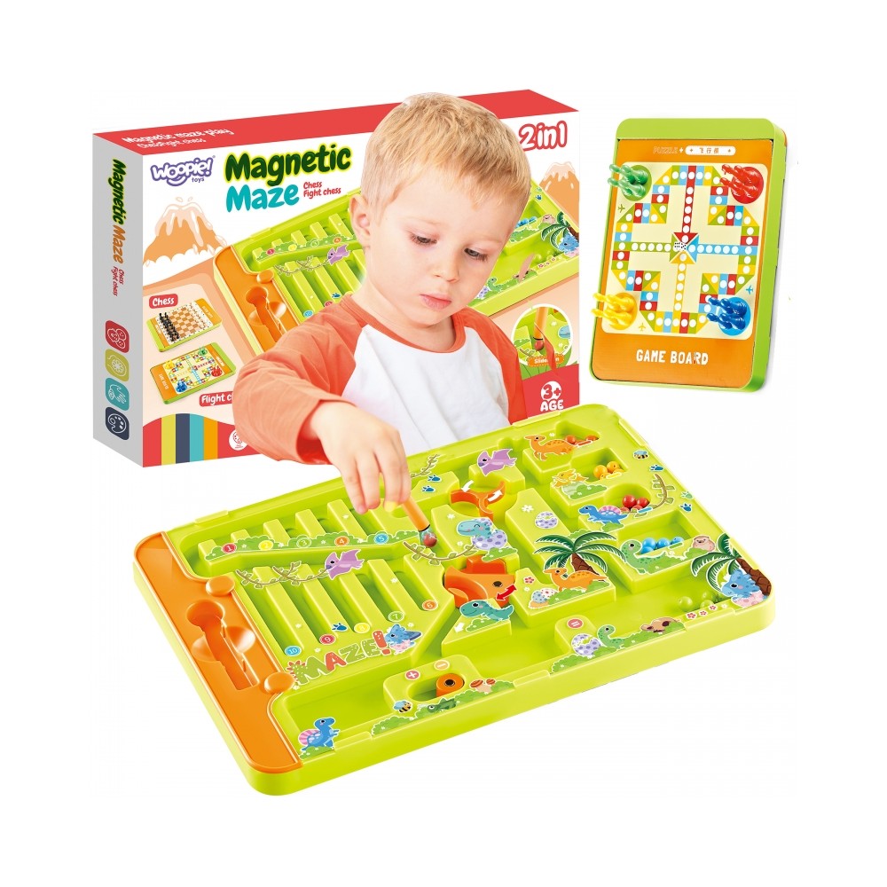 2 in 1 magic maze with aeroplane chess game