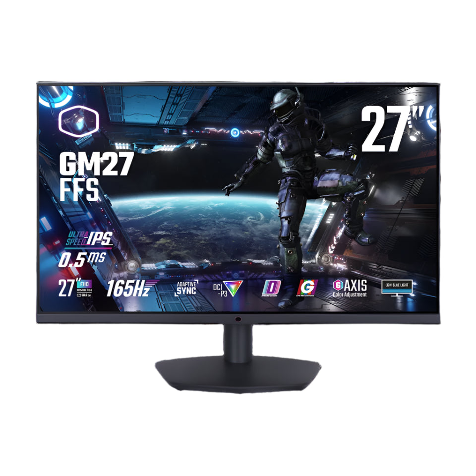 شاشة ألعاب كولر ماستر GM27-FSS مقاس 27 بوصة FHD Ultra IPS 165 هرتز - أسود